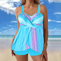 Style européen et américain Gradient Imprimer Plus Taille Boxer deux pièces maillot de bain
