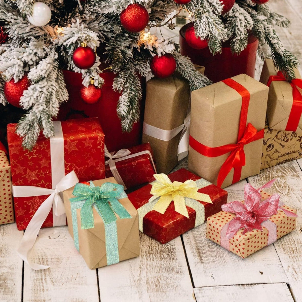 Ensemble de ruban cadeau de Noël