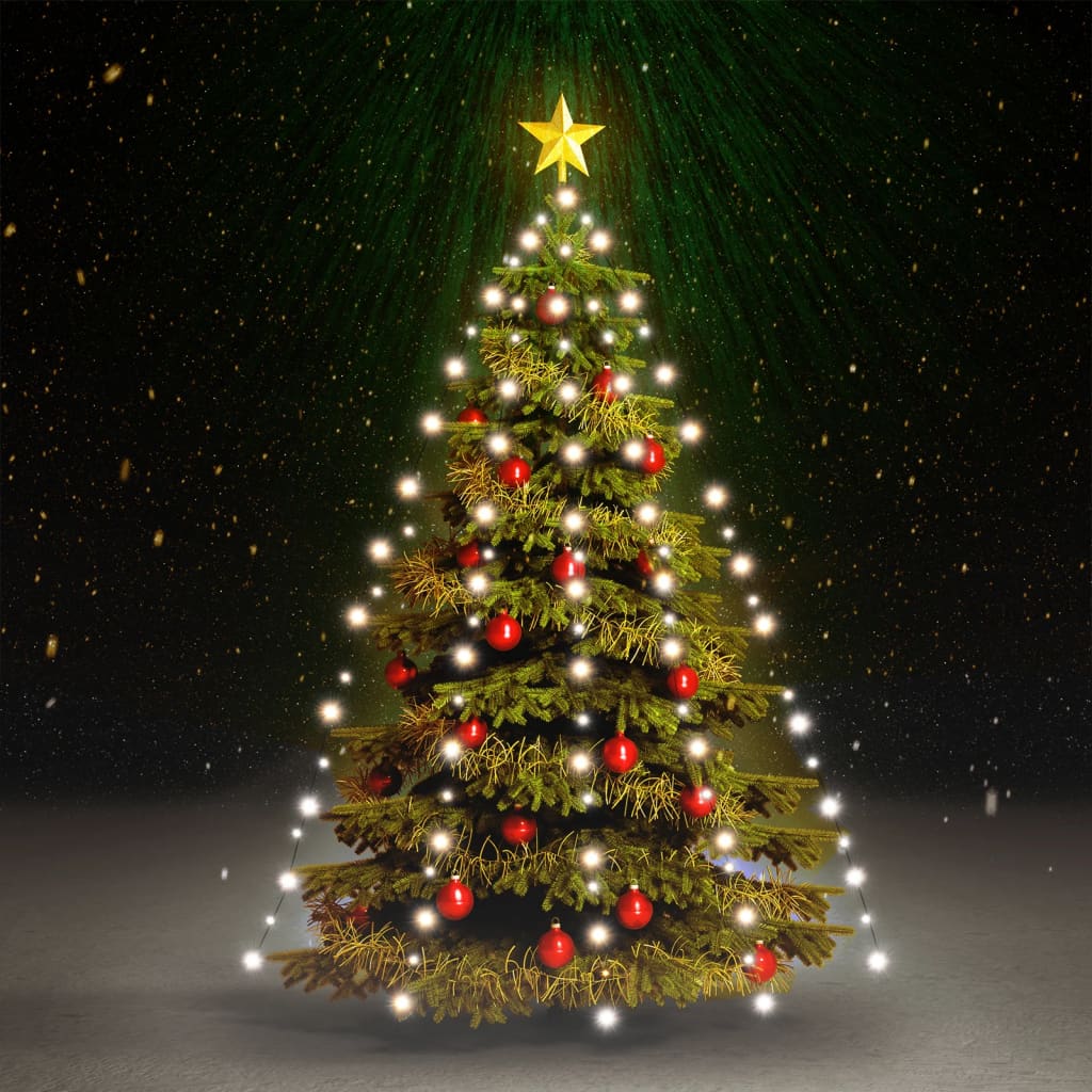Filet lumineux d'arbre de Noël avec 150 LED blanches fraîches
