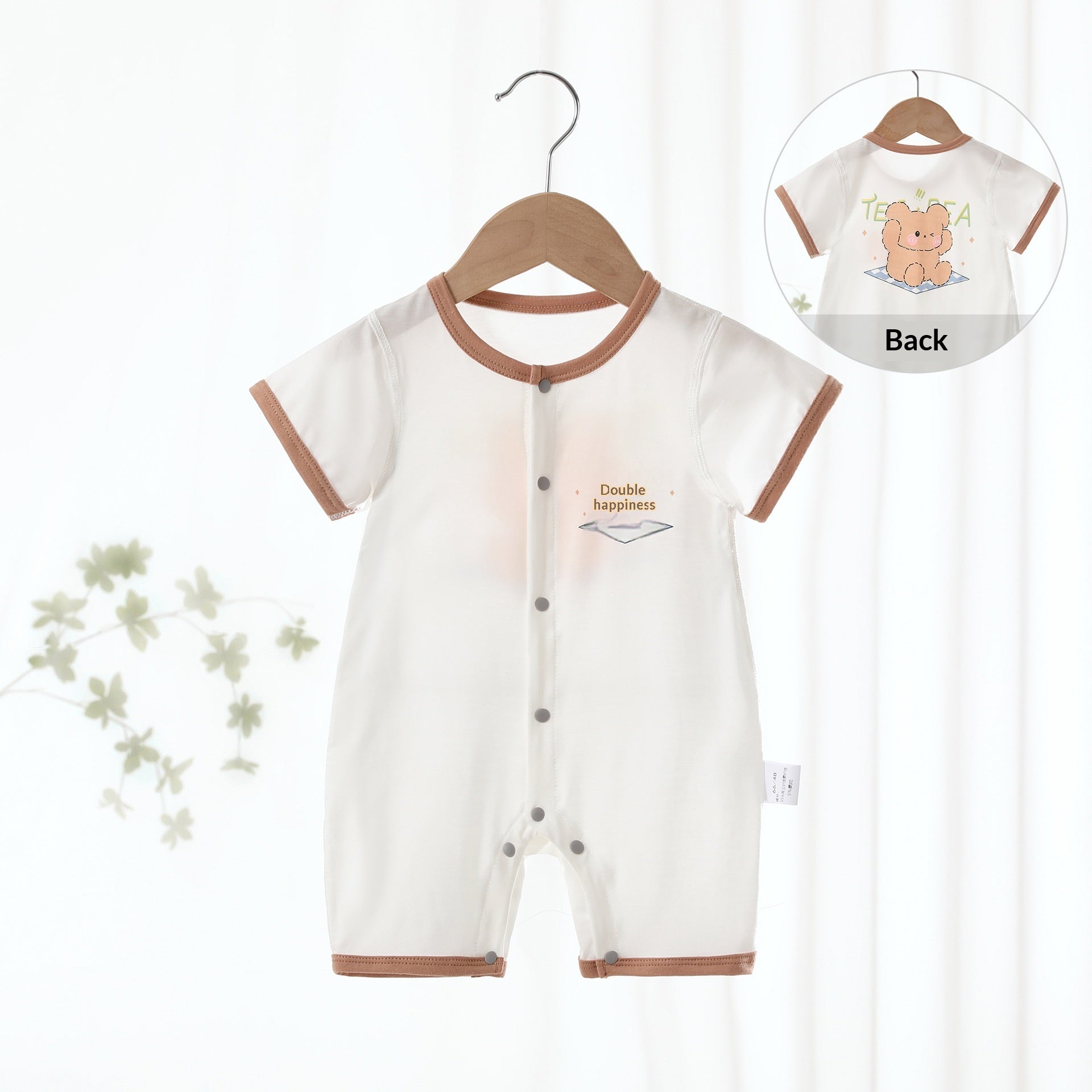 Été mince nouveau-né bébé onesie courte combinaison de saut