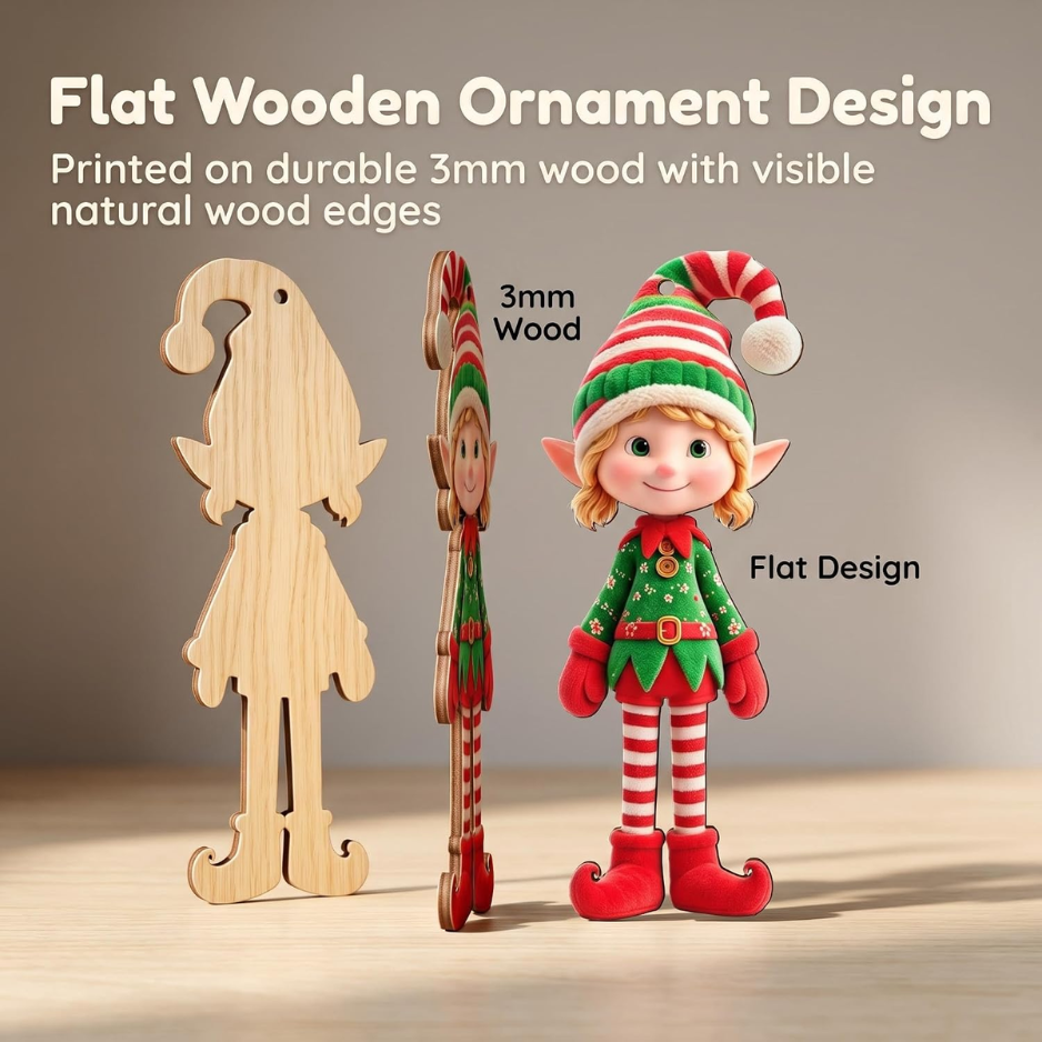 15Pcs Les ornements de Noël d'Elf vibrant