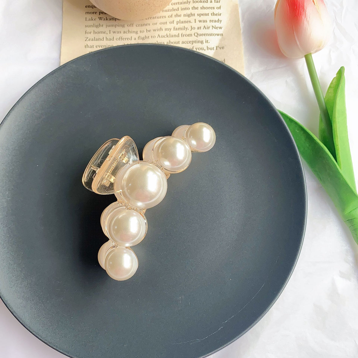 Perle Hairpin Side Clip Taille de cheveux Clip cheveux Clip Hairpin Headwear
