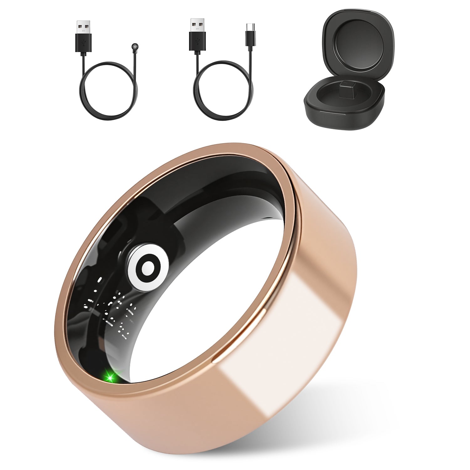 Smart Ring Health Tracker Fitness Sleep Stress HRV Tracker avec charge Cas magnétique Cha