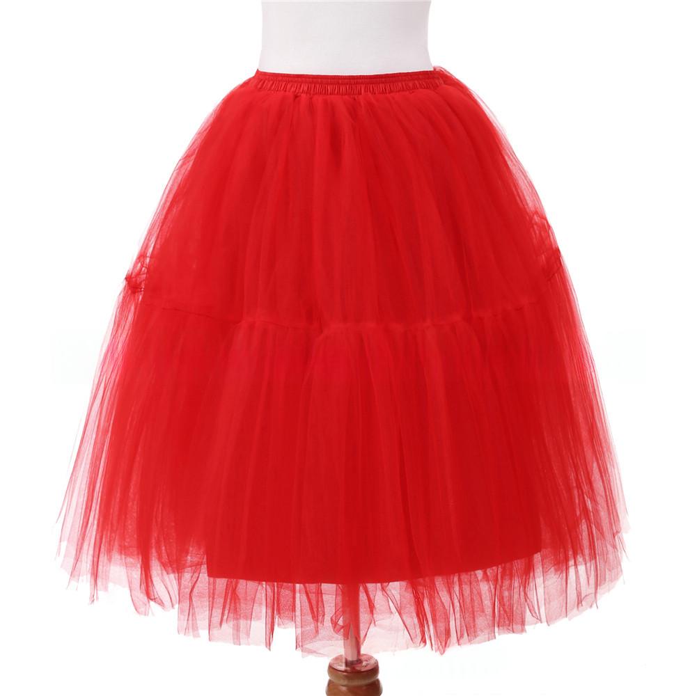 Jupe européenne et américaine à 6 couches Tulle plissée