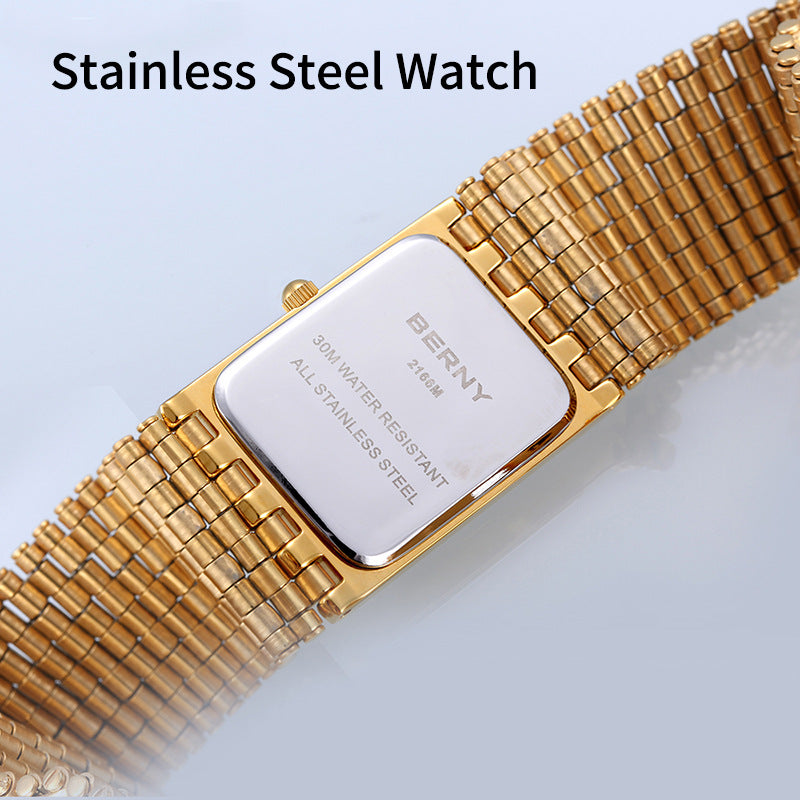 Montre Quartz en or ultra-mince Montres Rectangulaires Homme
