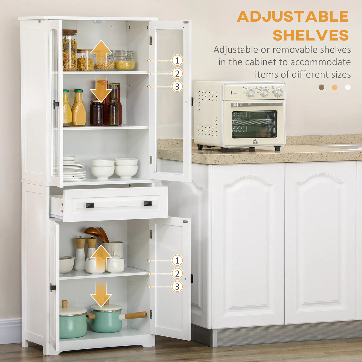 Armoire de cuisine à 4 portes 63"