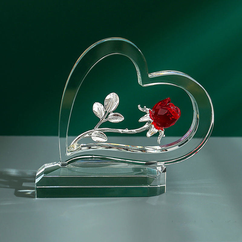 Accueil Saint Valentin Rose Ornements en forme de coeur