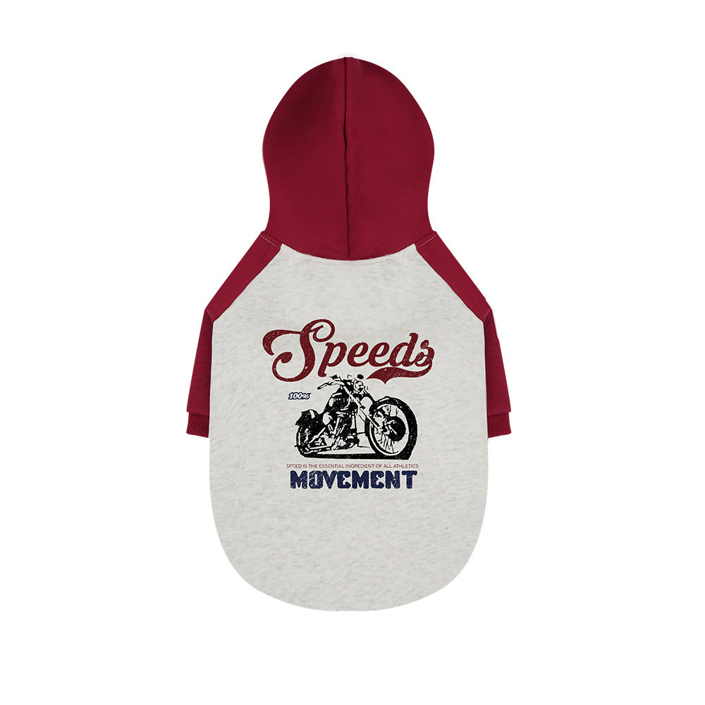Pet Automne et lettre d'hiver Impression chien brossé Hoody