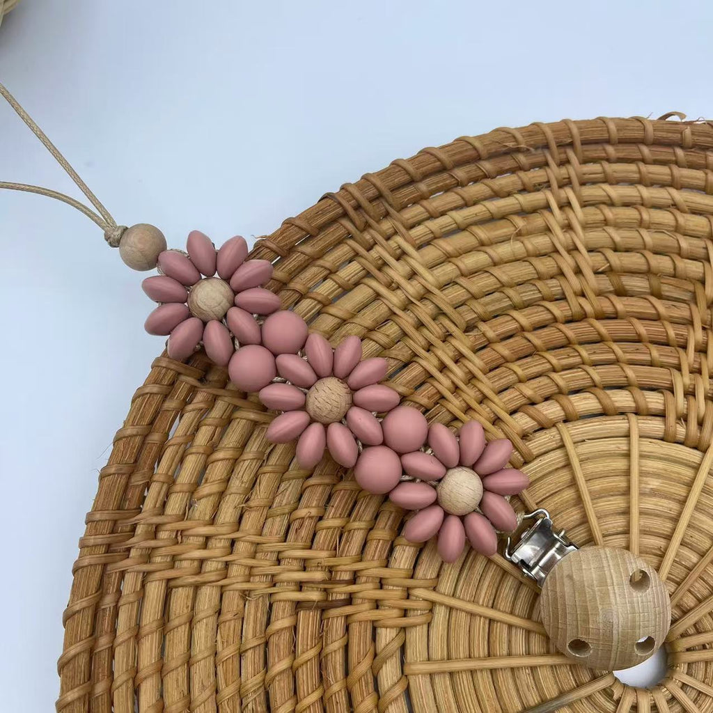 Baby Flower Silicone Pacifier Clip