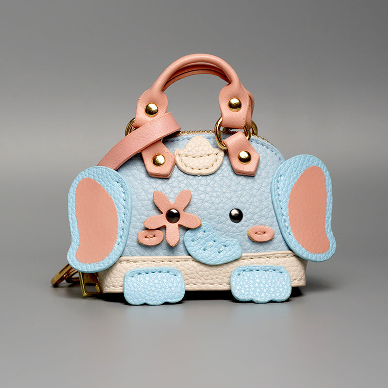 Little Elephant Donkey Accueil Pendentif Petit Sac Mignon Sac Charm Rouge à lèvres Headset Car Keychain