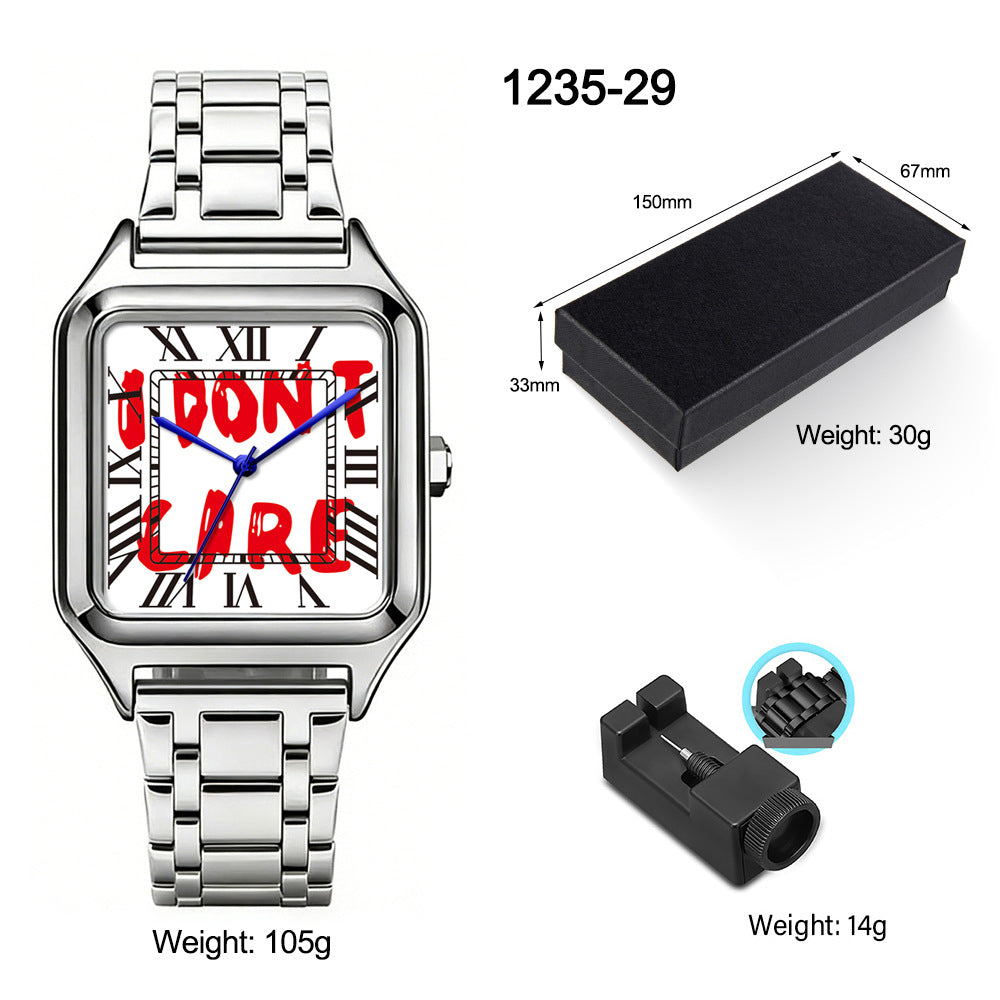 Montre à quartz métallique élégante haut de gamme