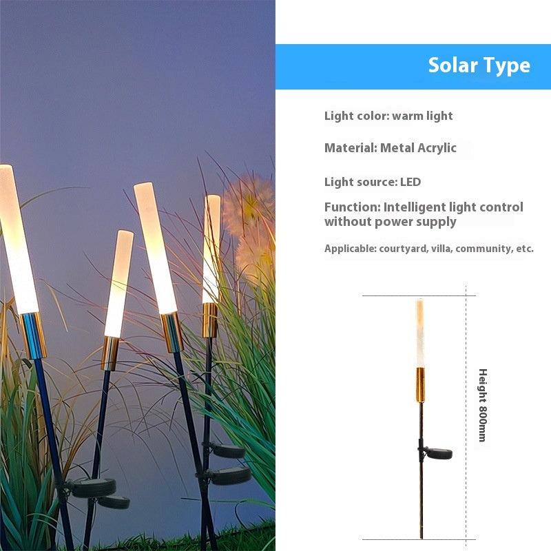 Lampe de pelouse extérieure solaire rose
