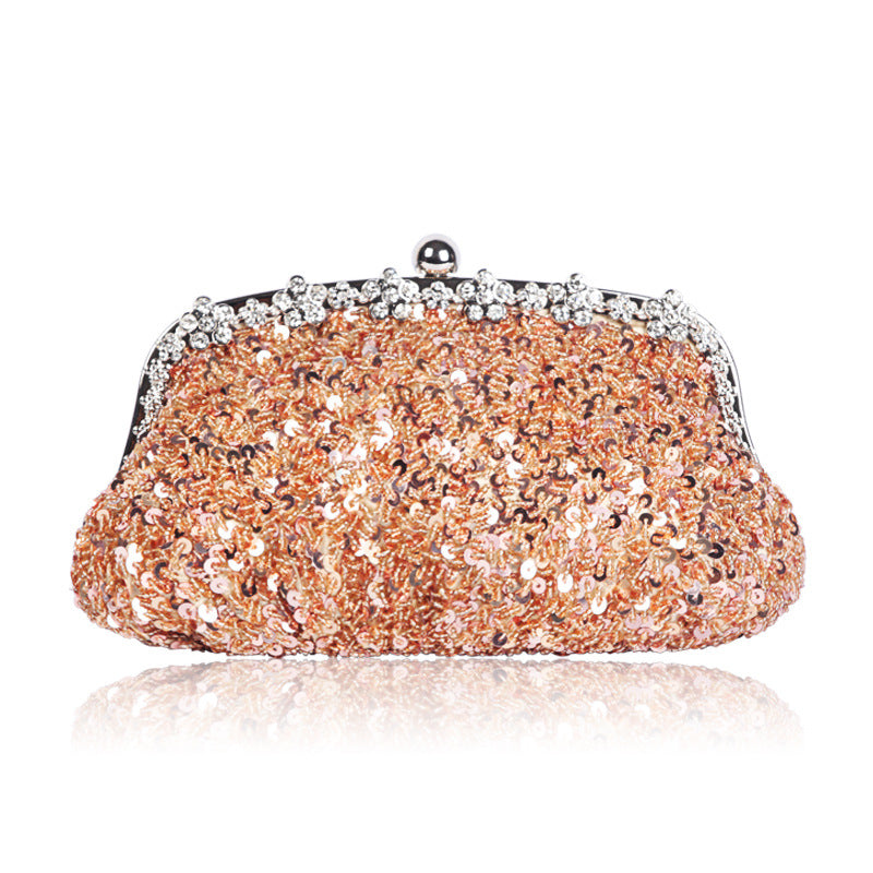 Épaule de sac à dos enduite de diamant entièrement perlée et pailletée ou perle de vintage Crossbody