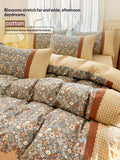 Petit ensemble de literie en coton floral à quatre pièces en coton tout-cot Princess-Style Vintage Linge de lit Wi