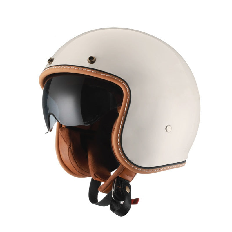 Retro motorcycle half helmet