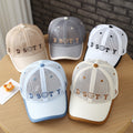 Casquette en mesh léger d'été pour enfants - Garçons et filles DSTY Base brodée visage souriant