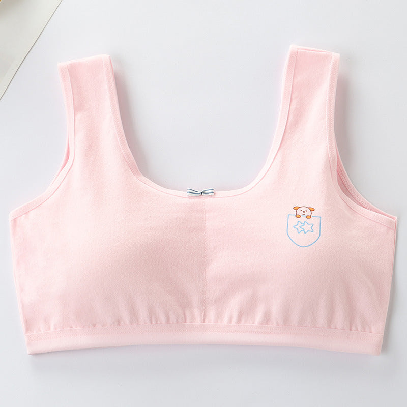 Veste d'étudiante primaire Femelle Junior High Girl Lycée Sous-vêtements Pure coton Bra