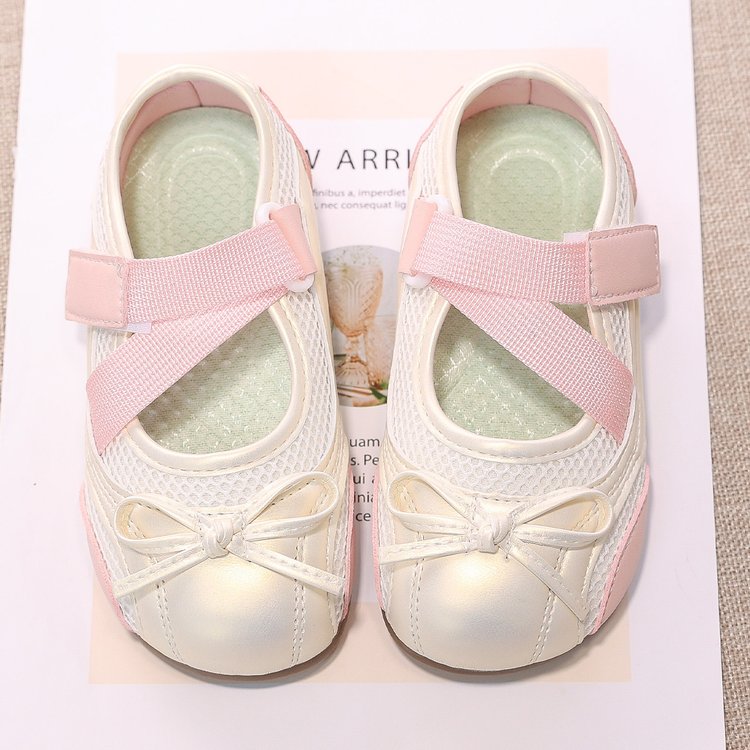 Fille Ballet Style Versatile Princesse Chaussures Casual Athletic Chaussures Pantoufles en cuir