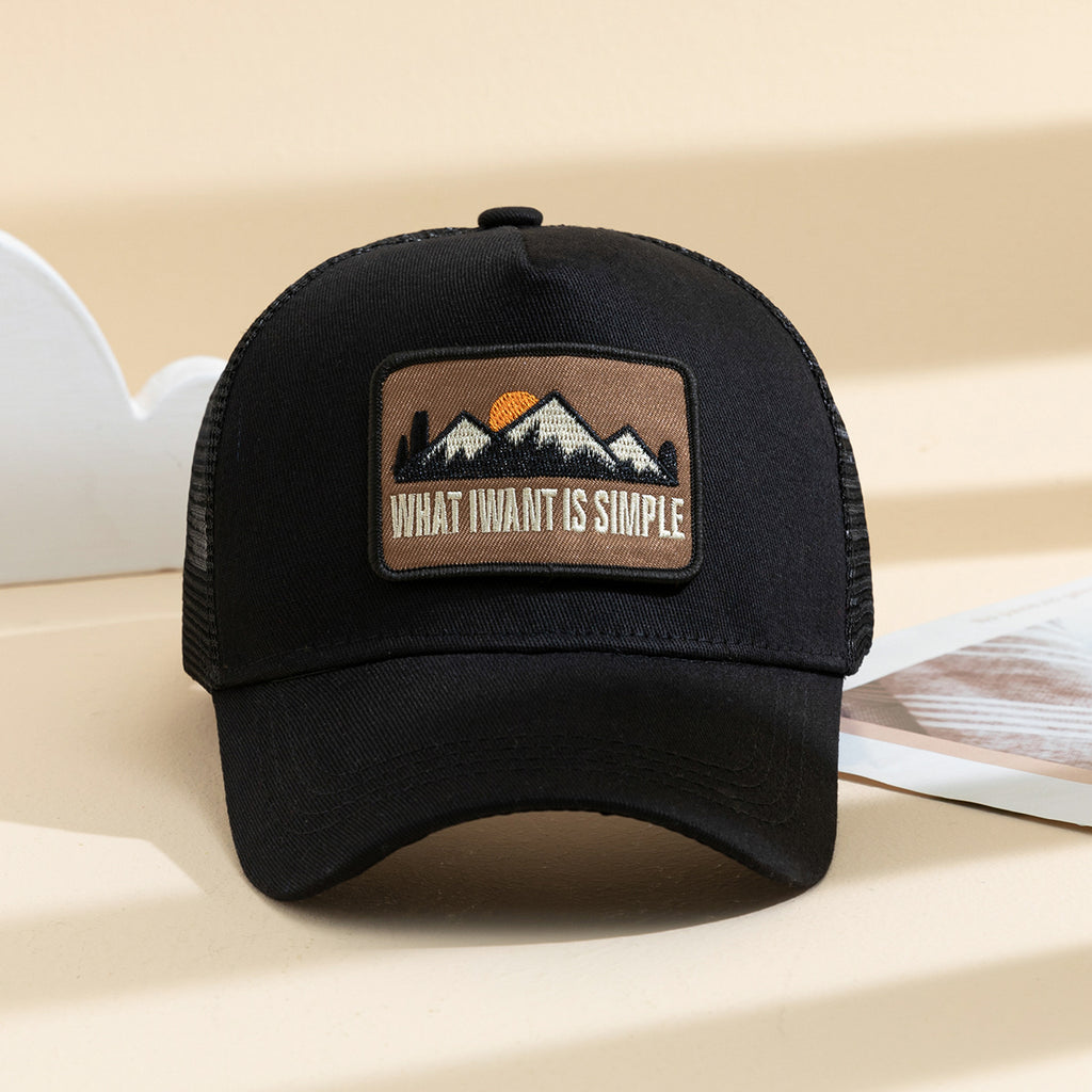 Patchwork homme Sunset Mountain Mesh Casquette de baseball