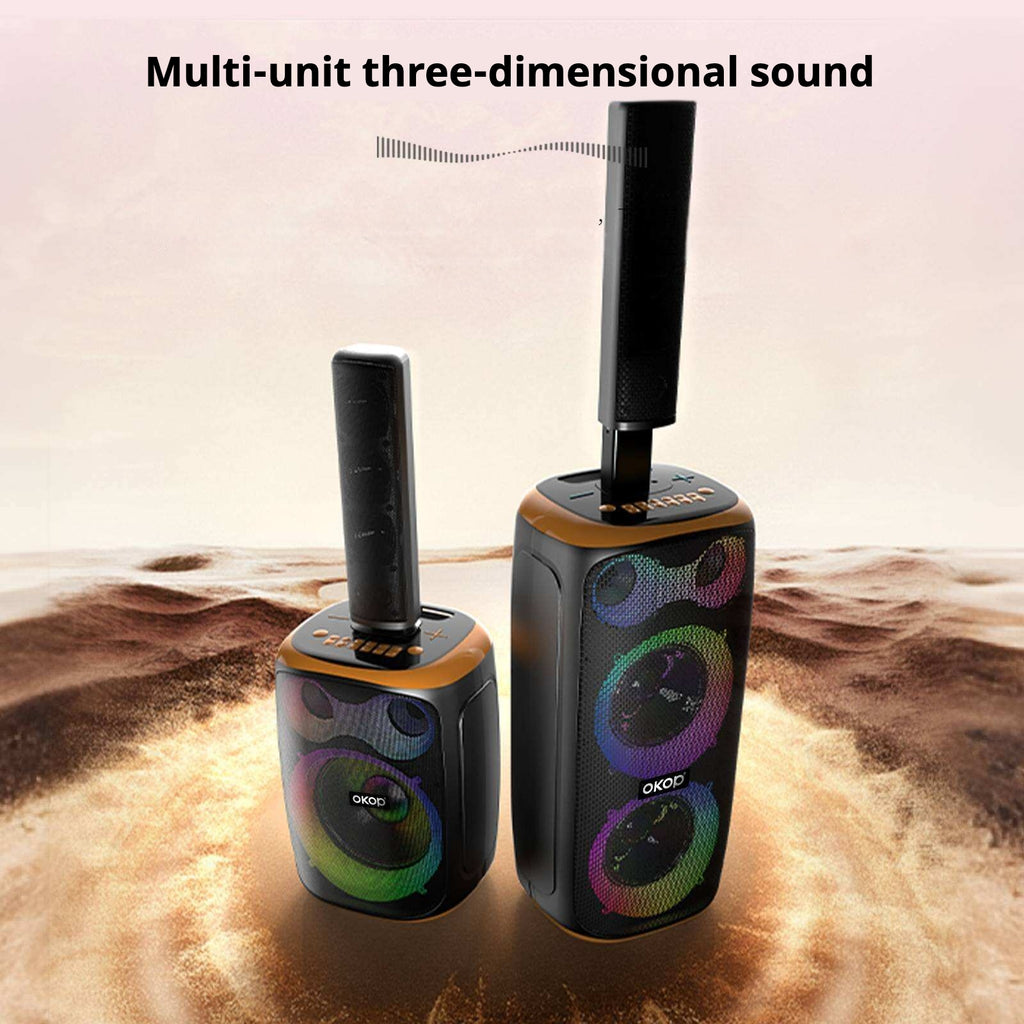 KP-8009 Haut-parleur Bluetooth sans fil 120W Haut-parleur double microphone haute puissance Karaoké Portable Outdoo