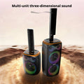 KP-8009 Haut-parleur Bluetooth sans fil 120W Haut-parleur double microphone haute puissance Karaoké Portable Outdoo