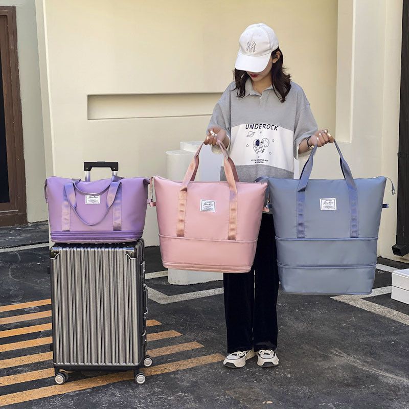 Sac de voyage Grande capacité Double expansion Portable Gym Sac à bagages étudiant Sto