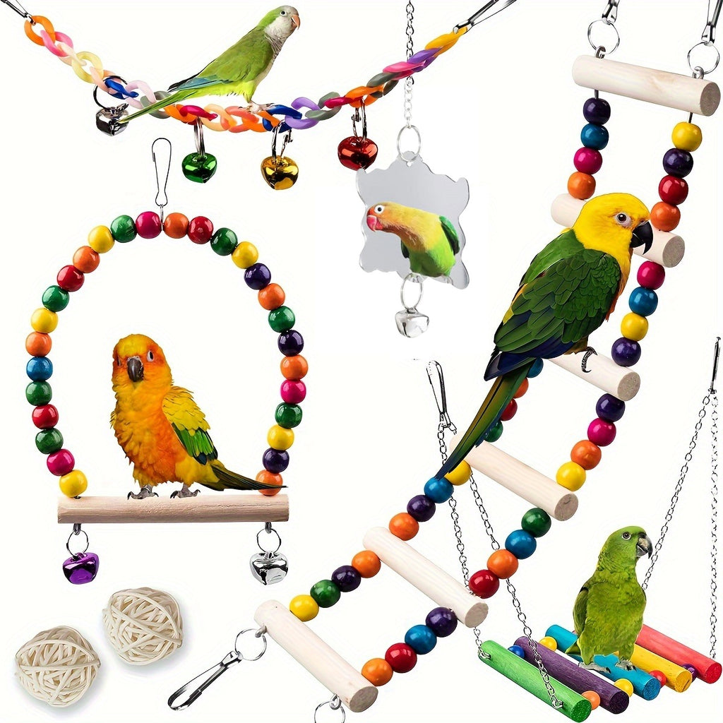 Jouet de perroquet Cage d'oiseau balayer Perch Rod