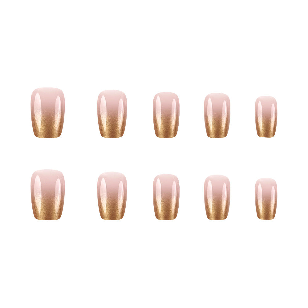 30 pièces de stickers à ongles acryliques gradués avec presse rectangulaire courte pour Nai simple