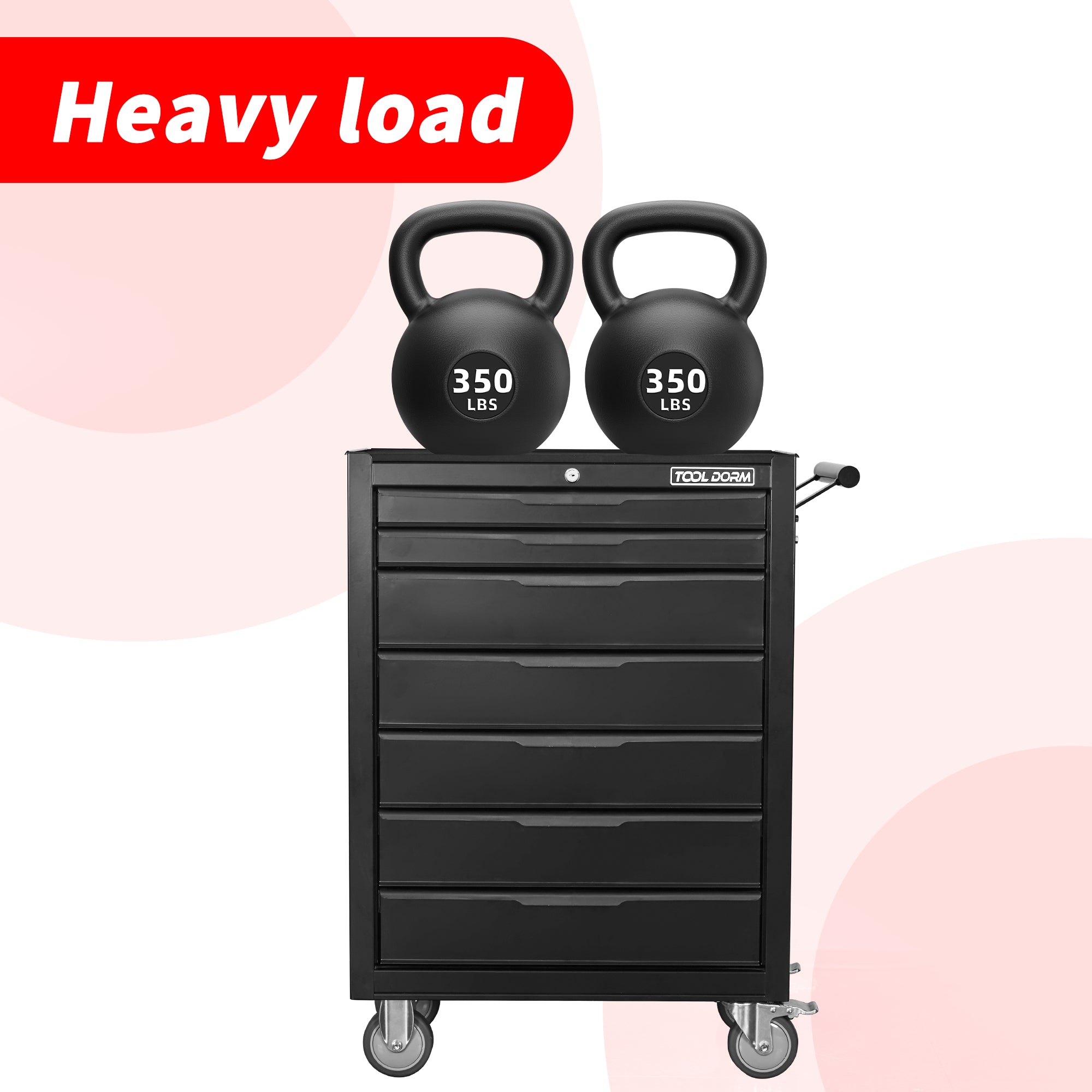 Tool Armoire Panier d'outils 24.2 pouces avec tiroirs et roues en métal Rolling Tool Box