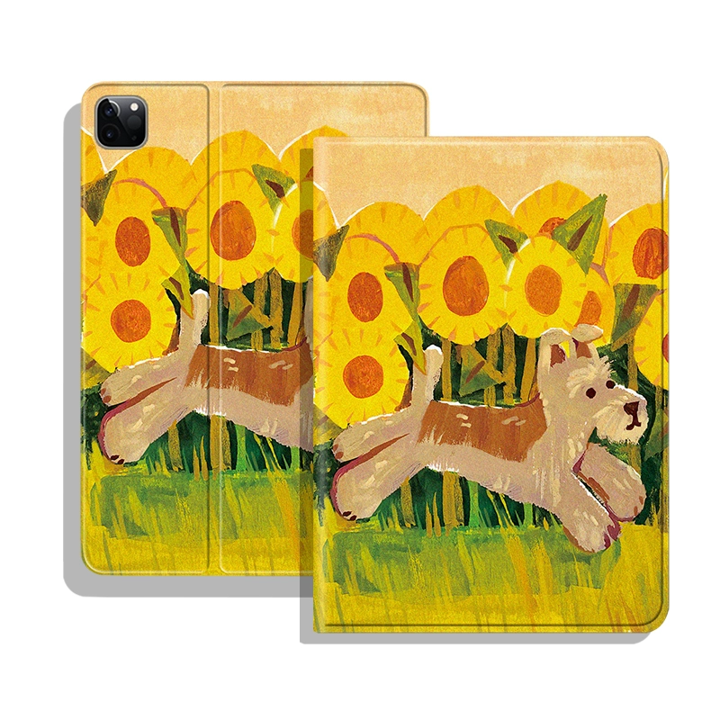 Sunflower Schnauzer chien mignon Pad Protecteur