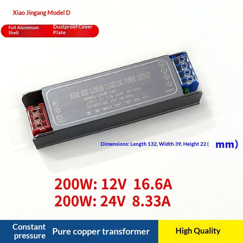 LED bande de lumière Transformateur alimentation de commutation 220V à DC 12V24V Soupe de puissance basse tension