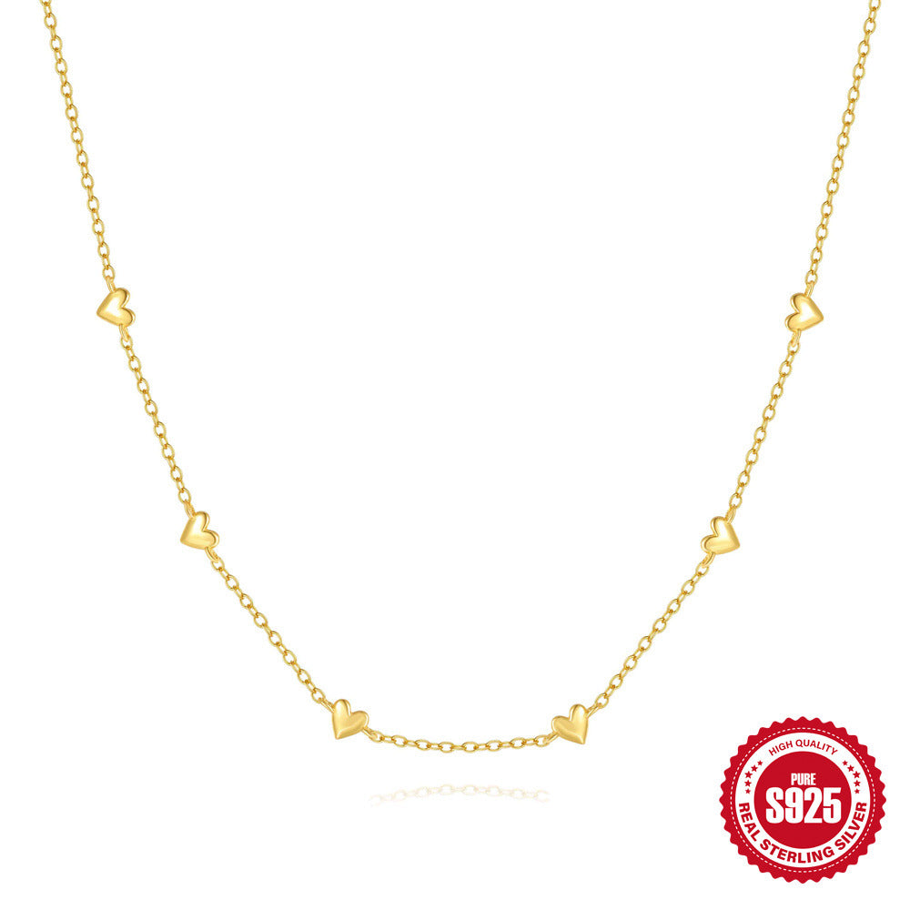 S925 Collier de choker en argent sterling pour femmes