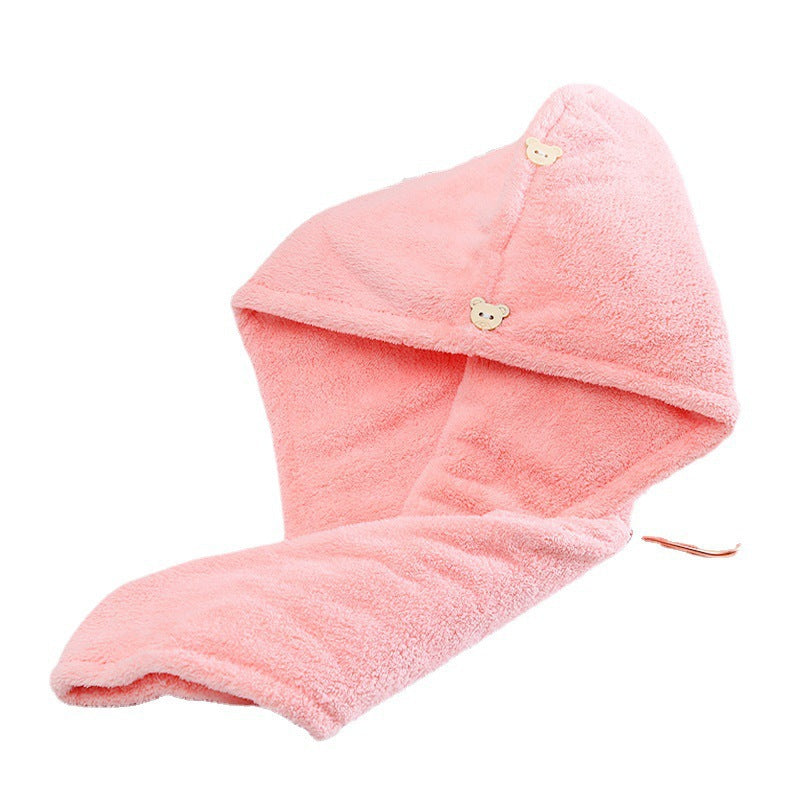 Double-layer thick super-absorbent hair drying cap