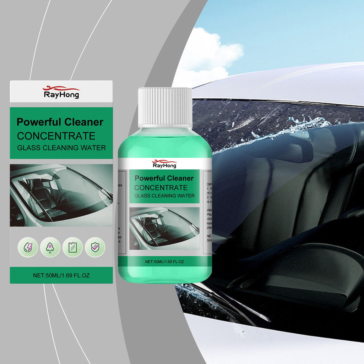 RAYHONG Automotive Glass Film Cleaner