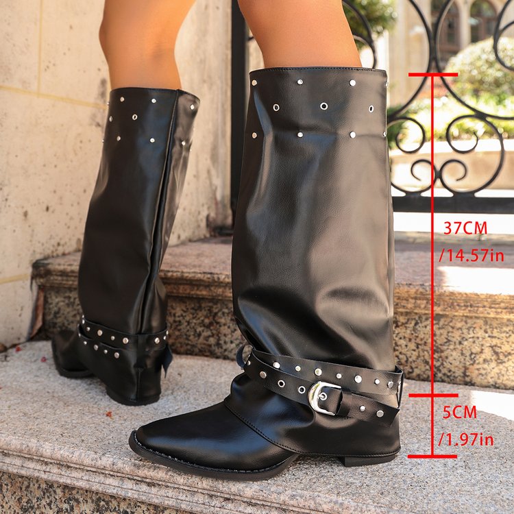 Retro Pointed Toe Boots