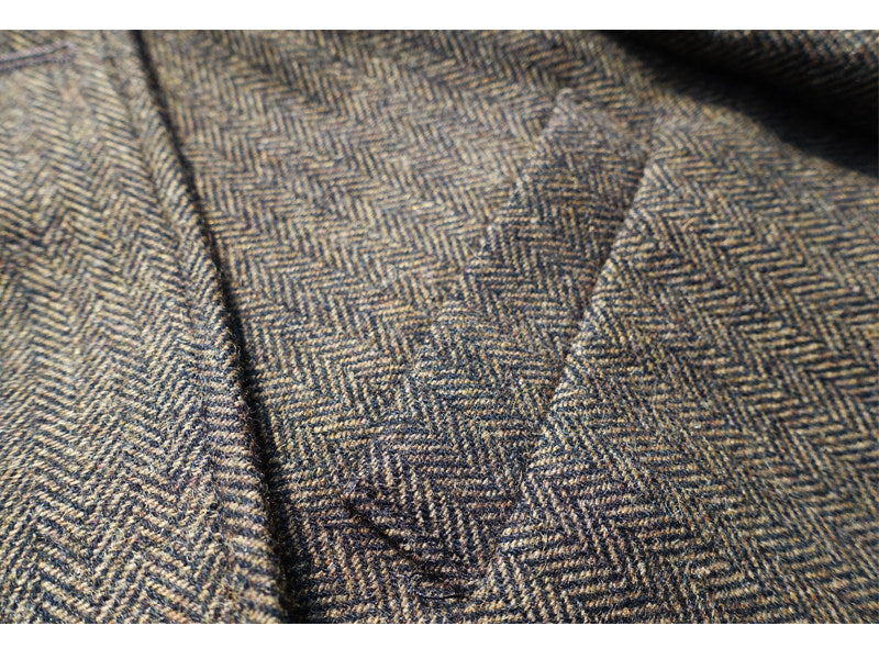 Style américain Vintage Herringbone Tweed lourd poids veste de travail en laine