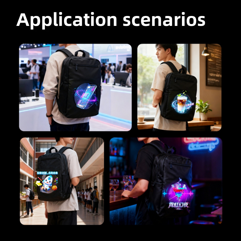 Wiilala 3D Holographic Backpack Mobile Outdoor Advertising Display Projection stéréoscopique
