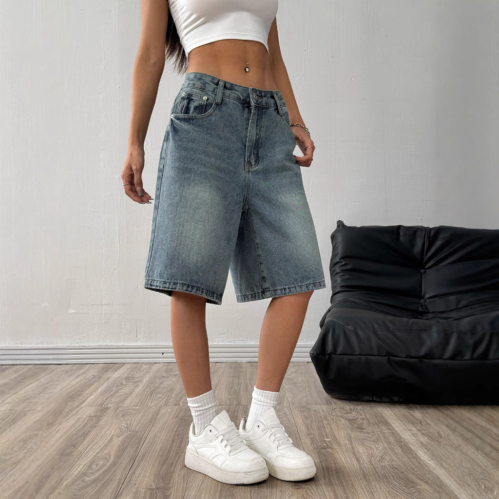 Short en denim casual loose-Fit pour femmes