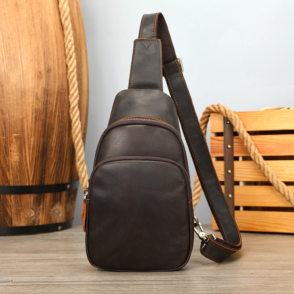 Sac d'épaule Cowhide pour hommes