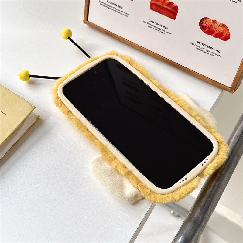 En peluche Cartoon Bee Lens Bracket Téléphone Case