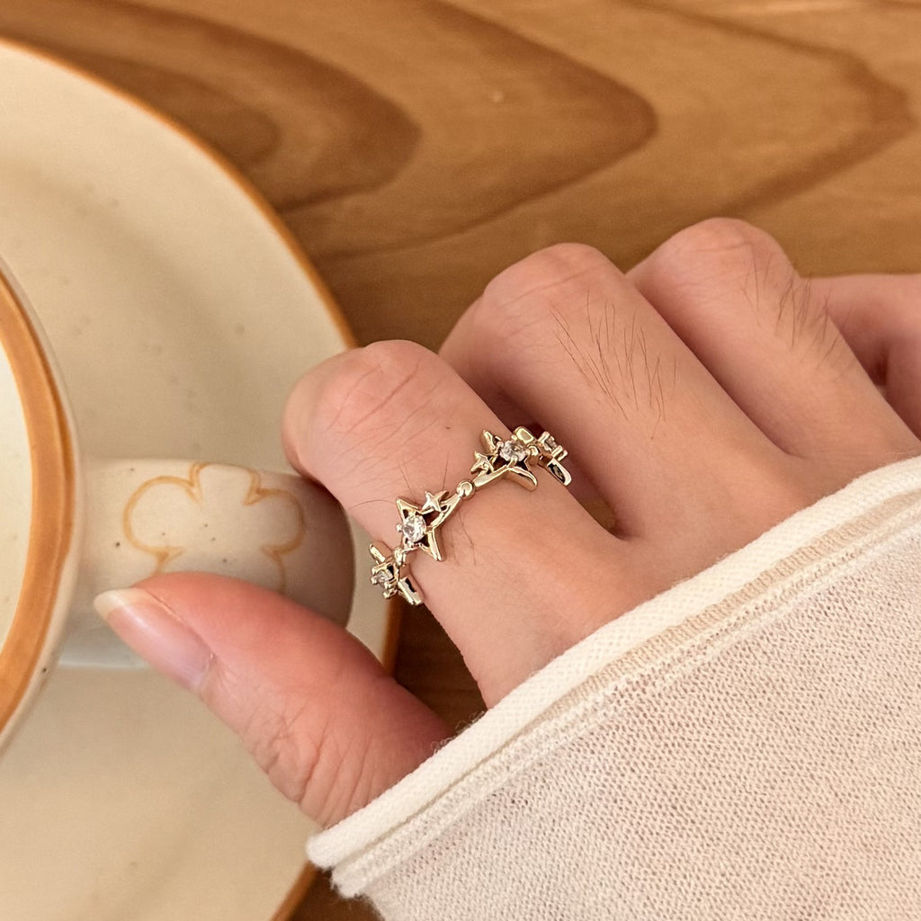 Bague de déclaration de luxe légère de style italien