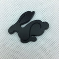 Logo de voiture 3D Stereo Rabbit Metal