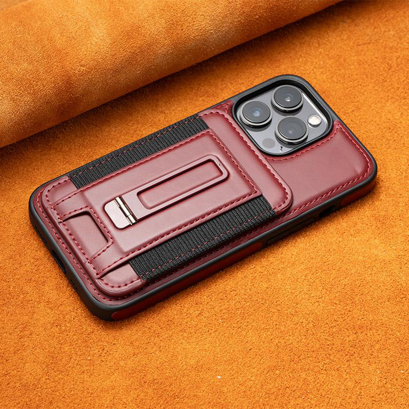 Boîtier en cuir pour téléphone portable résistant à la chute