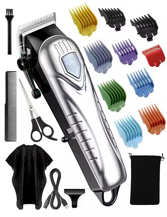 Clippers professionnel homme Trimmer Kit coupe machine sans fil Barber Salon