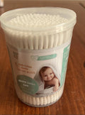 Tambours jetables en coton rond modèle-papier blanc + coton absorbant laine-200 bâtonnets-1