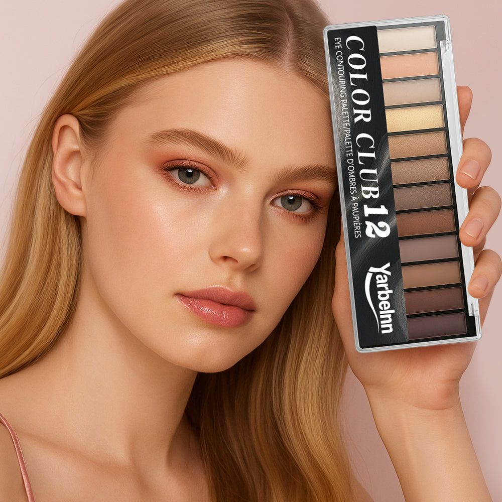 12 nuances Matte Cement foncé Smoky Eyeshadow Palette