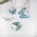 Bleu clair Aqua Butterfly Cheveux pétillants Petit bec de canard Clip