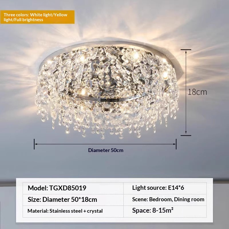 Lumière de luxe salon lampe Creative cristal plafond lumière pour la chambre Designer Insp