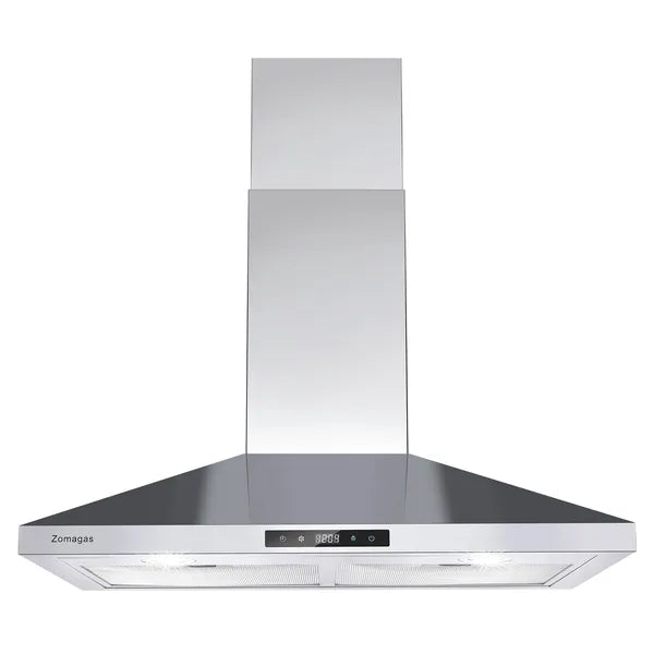 30 pouces Range Hotte murale montée 450 CFM Touch Panel cuisine en acier inoxydable ventilé