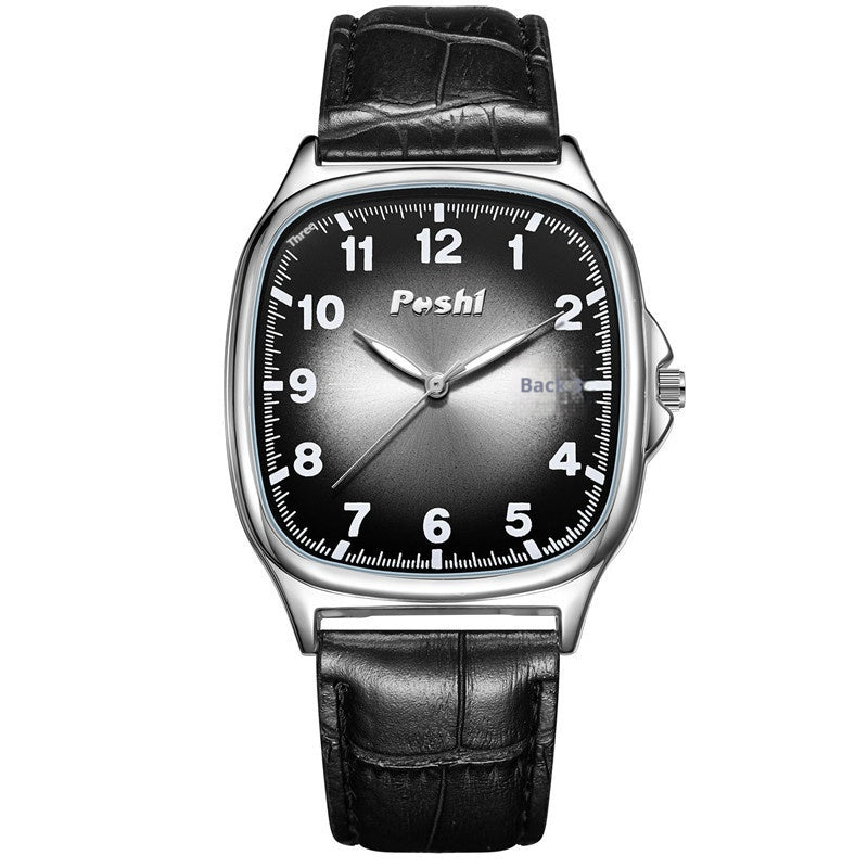 Montre Quartz de ceinture rétro carrée pour hommes